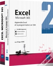 Excel Microsoft 365 - Coffret De 2 Livres : Apprendre Excel Et La Programmation En Vba