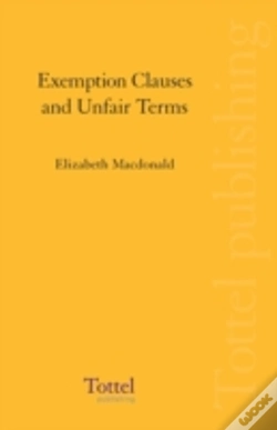 Capa do artigo Exemption Clauses And Unfair Terms