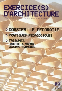 Capa do artigo Exercice(S) D'Architecture L3 - La Revue Annuelle De L'Ecolenationale Superieure D'Architecture De B