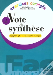 Capa do artigo Exercices De Note De Synthese Serie 2 ; 8 Dossiers Corriges