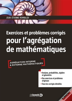 Capa do artigo Exercices Et Problèmes Corrigés Pour L'Agrégation De Mathématiques