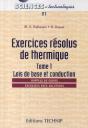 Exercices Résolus De Thermique T.1 ; Lois De Base Et Conduction - Preview