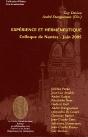 Expérience Et Herméneutique ; Colloque De Nantes, Juin 2005 - Preview