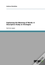Capa do artigo Explaining The Meaning Of Words