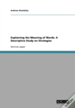 Capa do artigo Explaining The Meaning Of Words