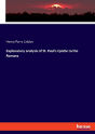 Explanatory Analysis Of St. Paul'S Epistle To The Romans - Preview