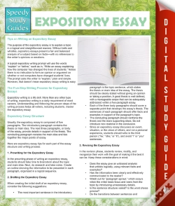 Capa do artigo Expository Essay (Speedy Study Guides)