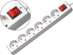 Capa do artigo Extensao 6 tomadas mediarange branca com interruptor comprimento cabo 1,4m