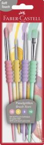 FABER-CASTELL - 4 PINCEIS SOFT TOUCH PASTEL - 481620 - Preview