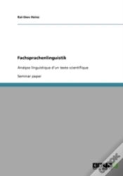 Capa do artigo Fachsprachenlinguistik