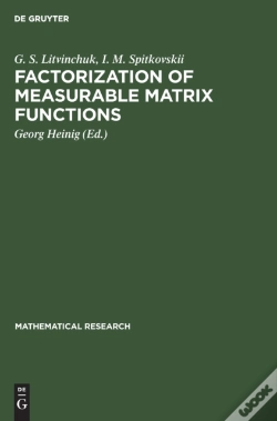 Capa do artigo Factorization Of Measurable Matrix Functions