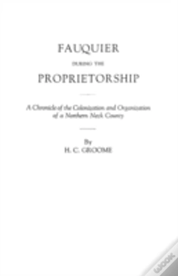 Capa do artigo Fauquier During The Proprietorship