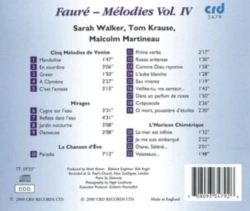 Capa do artigo Fauré: Mélodies - CD