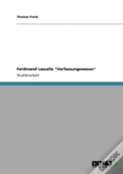 Capa do artigo Ferdinand Lassalle "Verfassungswesen"