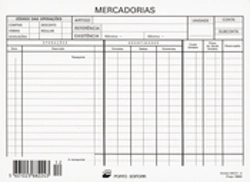 Capa do artigo Ficha de Mercadorias (19,2 x 14 cm)