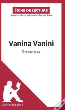 Capa do artigo Fiche De Lecture : Vanina Vanini, De Stendhal ; Analyse Complète De L'Oeuvre Et Résumé