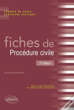 Capa do artigo Fiches De Procedure Civile Rappels De Cours & Exercices Corriges 2eme Edition