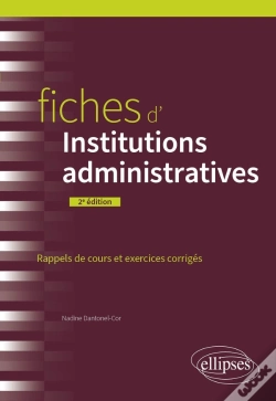 Capa do artigo Fiches D'Institutions Administratives