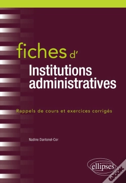 Capa do artigo Fiches D'Institutions Administratives