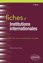 Fiches D'Institutions Internationales - 4e Édition - Preview