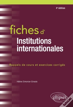 Capa do artigo Fiches D'Institutions Internationales - 4e Édition