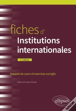 Capa do artigo Fiches D'Institutions Internationales (5e Édition)