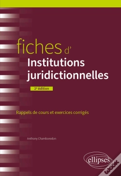 Capa do artigo Fiches D'Institutions Juridictionnelles