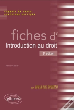 Capa do artigo Fiches D'Introduction Au Droit 3e Edition