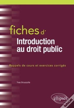 Capa do artigo Fiches D'Introduction Au Droit Public