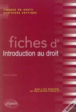 Capa do artigo Fiches D'Introduction Au Droit ; Rappel De Cours & Exercices Corrigés