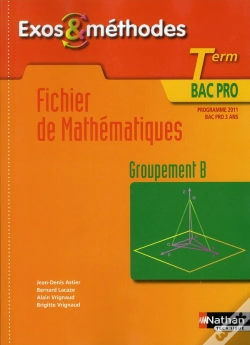 Capa do artigo Fichier De Mathematiques Terminale Bac Pro - Groupement B -Exos & Methodes- Livre De L'Eleve 2011