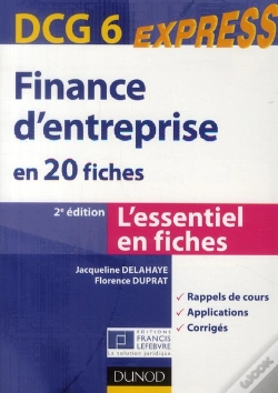 Capa do artigo Finance D'Entreprise En 20 Fiches ; Dcg 6 (2e Édition)