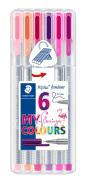 Fineliner STAEDTLER Triplus 334 0,3mm com 6 cores FLAMINGO - Preview