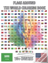 Flags Around The World Coloring Book 190+ Countries