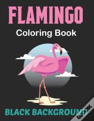 Flamingo Coloring Book Black Background