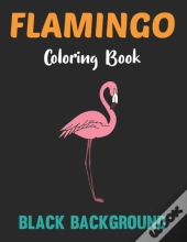 Flamingo Coloring Book Black Background