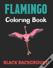 Flamingo Coloring Book Black Background