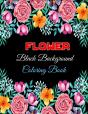 Flower Coloring Book Black Background - Preview