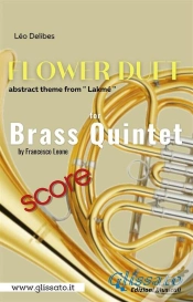 Capa do artigo "Flower Duet" Abstract Theme - Brass Quintet (Score)