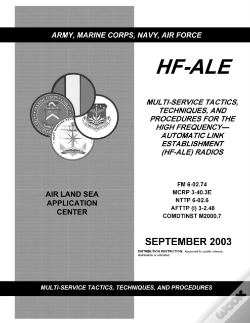 Capa do artigo Fm 6-02.74 Hf-Ale Multi-Service Tactics, Techniques, And Procedures For The High Frequency- Automatic Link Establishment (Hf-Ale) Radios