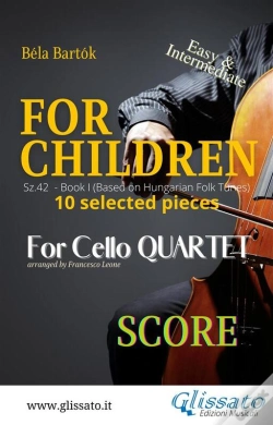 Capa do artigo "For Children" By Bartók For Cello Quartet (Score)