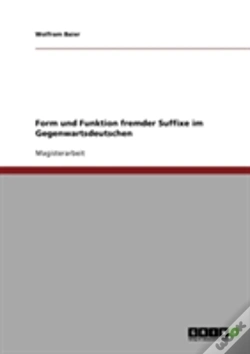Capa do artigo Form Und Funktion Fremder Suffixe Im Gegenwartsdeutschen