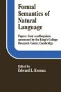 Formal Semantics Of Natural Language - Preview