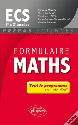 Capa do artigo Formulaire Maths Ecs 1ere & 2eme Annee