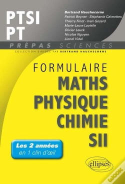 Capa do artigo Formulaire Maths Physique Chimie Sii Ptsi/Pt
