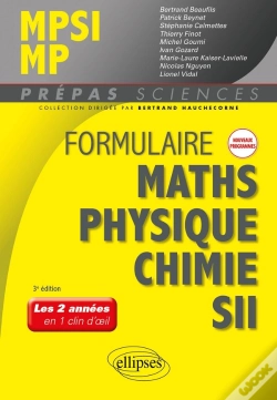 Capa do artigo Formulaire Mpsi/Mp : Maths, Physique-Chimie, Sii Nouveaux Programmes