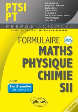 Capa do artigo Formulaire Ptsi/Pt: Math, Physique-Chimie, Sii Nouveaux Programmes