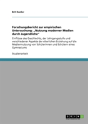 Forschungsbericht Zur Empirischen Untersuchung - Preview