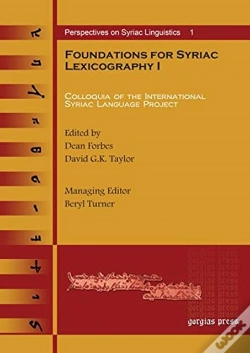 Capa do artigo Foundations For Syriac Lexicography I