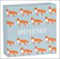 Foxy Birthday Mini Fliptop Notecard Box